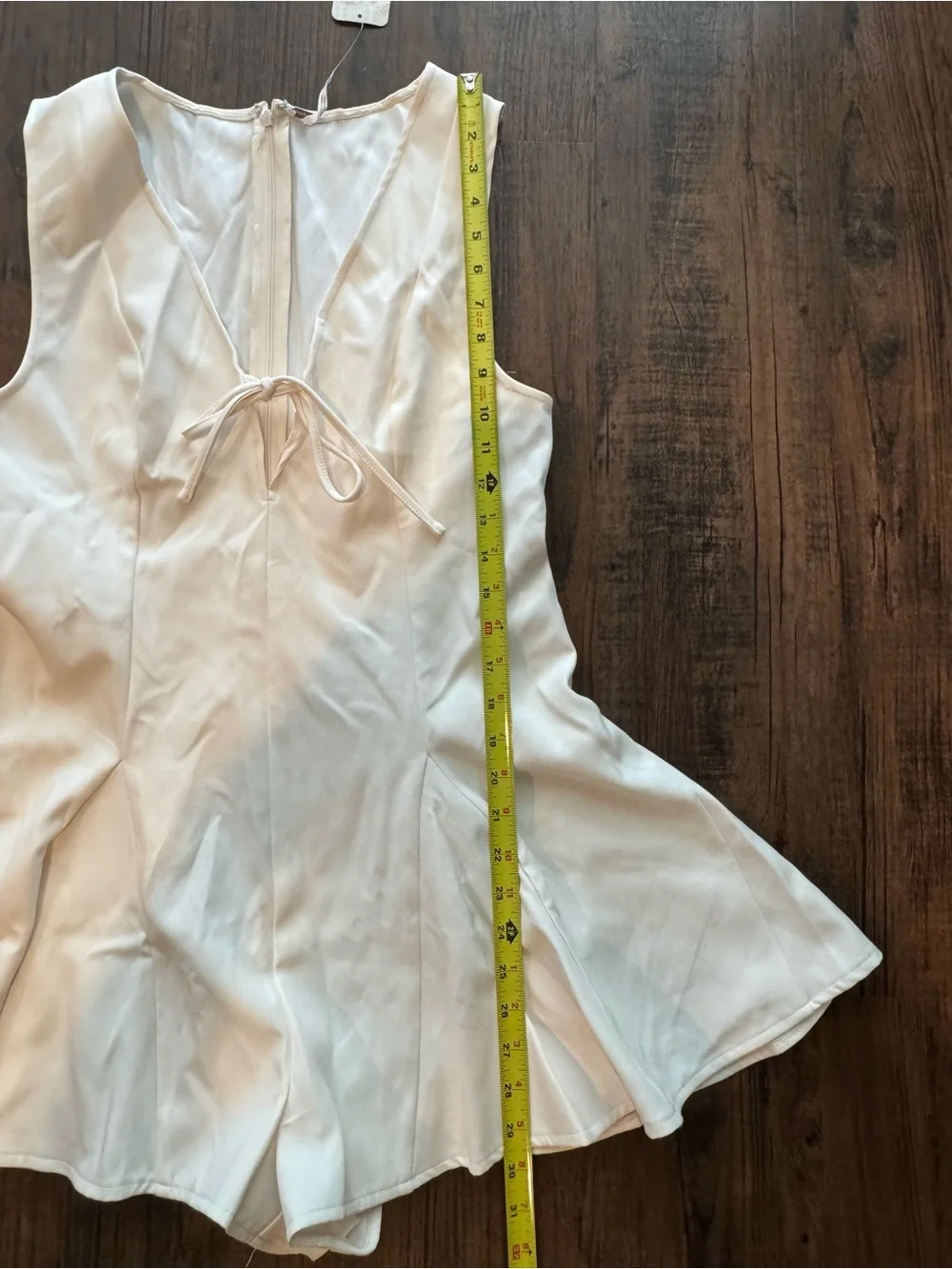 NWT Free People Jace Ivory Tie-Front Short Romper Dress XS-S (see measurements)